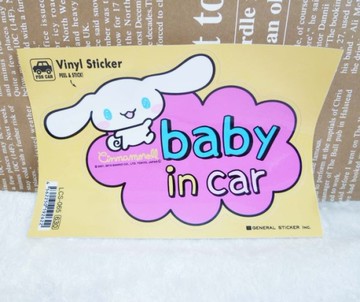 【震撼精品百貨】大耳狗 Cinnamoroll_Baby汽車貼【共1款】