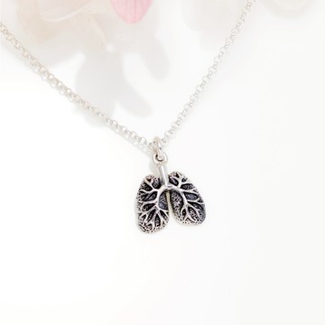 【Angel & Me】肺臟 掏心掏肺 s925 純銀 項鍊 生日 情人節禮物