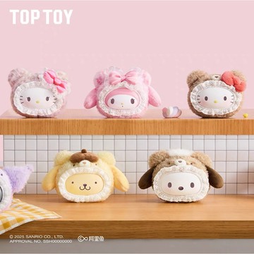 TOPTOY 三麗鷗家族 絨絨小熊 毛絨 掛件 凱蒂貓 庫洛米 美樂蒂 帕恰狗 大耳狗 盲盒 盒玩 一中盒【預購】