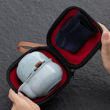 便攜式旅行茶具小套裝車載戶外包泡茶壺茶杯功夫快客杯一壺二兩杯