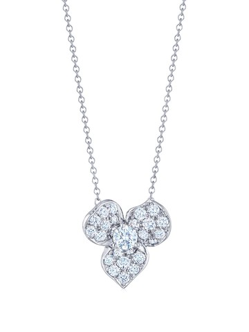 KWIAT - 18kt white gold diamond floral pendant - women - Diamond/18kt White Gold - One Size - Silver