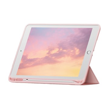 SINJIMORU 智慧型平板保護套 附筆槽  iPad 7/8/9代 10.2吋  粉沙色  1個