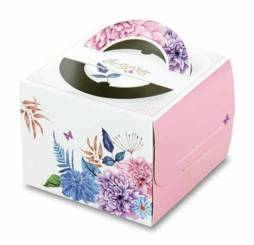 【零售量】手提蛋糕盒4號 /愛在春天/ 50個