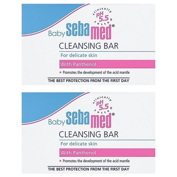 sebamed 施巴 嬰兒潔膚皂 pH5.5弱酸性 添加多重保濕配方 純淨小麥萃取 德國原裝進口  100g  2盒