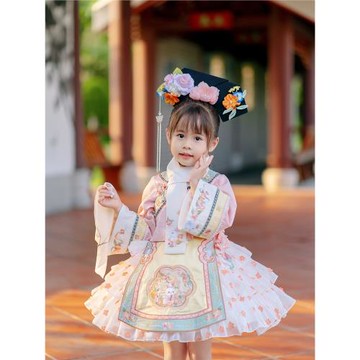 薇爺原創【寄明月】秋冬女童寶寶中國風重工繡花Lolita中秋款