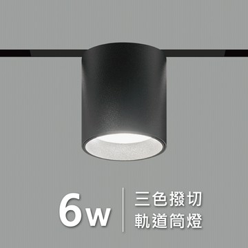 DC48V 三色撥切 6W軌道筒燈｜F05-CT10-TD50
