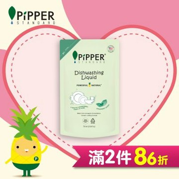 PiPPER STANDARD 沛柏鳳梨酵素洗碗精補充包-綠薄荷 750ml