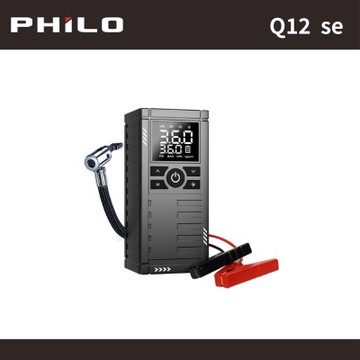 【PHILO】Q12se行車救援王 救車打氣多功能機 精選版 (汽車接電/啟動電源/打氣機/行動救援)