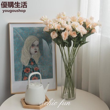 優購生活~復古洋桔梗仿真花室內假花客廳擺設干花束裝飾品家居擺件網紅ins咖啡廳 咖啡店 甜品店 擺件 裝飾 網美 自拍 藝術