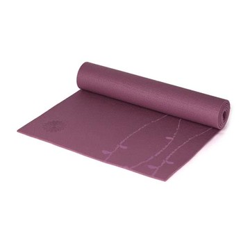 EASYOGA 瑜珈花草墊 深紫 (附收納繩、專屬背袋)