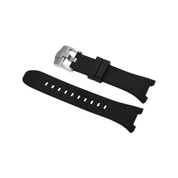 【Golden Concept】Apple Watch 40mm 41mm RB-BK 銀色錶扣 黑色橡膠錶帶