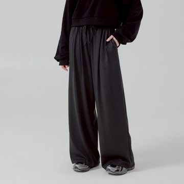 QUEENSHOP_F 女裝 垂墜感抽繩休閒棉質長褲 現+預 【04102023】