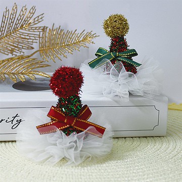 Bijoux C.聖誕帽蝴蝶結壓夾混款