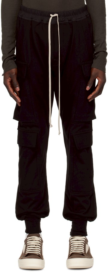 Rick Owens 黑色 Porterville Mastodon Megacargo 工装裤
