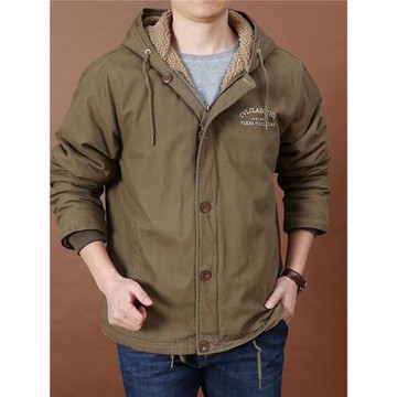 YIYJANGDE寬松超厚工裝服外套