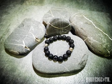 BIRDYEDGE 天然礦石 火山岩 鐵石 配色 調理氣血 心靈 穩定  手環 飾品 單品 配件 男