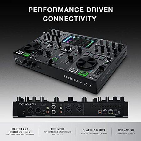 Denon DJ ポータブル・2デッキ DJシステム ストリーミング用Wi-Fi接続 7インチ HD タッチスクリーン搭載 充電式バッテリー内蔵 PRIME GO