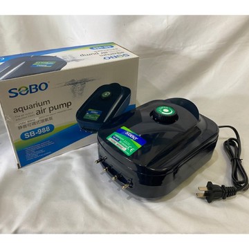 P老闆水族~SOBO 松寶  SB-988靜音可調式打氣機旋轉式微調 空氣幫浦/4孔打氣
