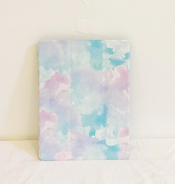 【繽紛水彩  】IPAD保護殼 附筆糟位