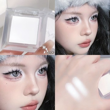 單色啞光高光🎀純白色啞光高光 啞光高光 啞光霧面 單色眼影 啞光高光 純黑眼影 高光修容一體 啞光提亮面部 提亮填淚溝粉