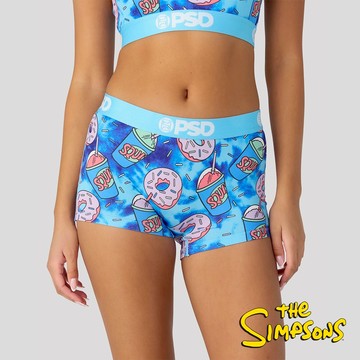 【PSD Underwear 官方旗艦店】THE SIMPSONS- 短版平口褲-冰沙時光-藍色