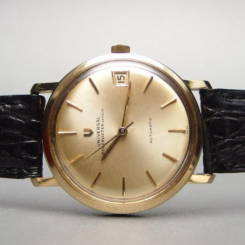 レア ユニバーサルジュネーブ UNIVERSAL GENEVE クォーツ メンズ ユニバーサルジュネーブ ポールルーター UNIVERSAL GENEVE