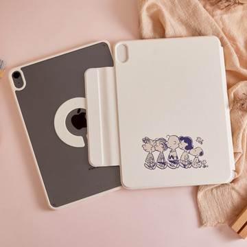 【TOYSELECT】SNOOPY史努比微笑行列強悍磁吸iPad Y折保護殼