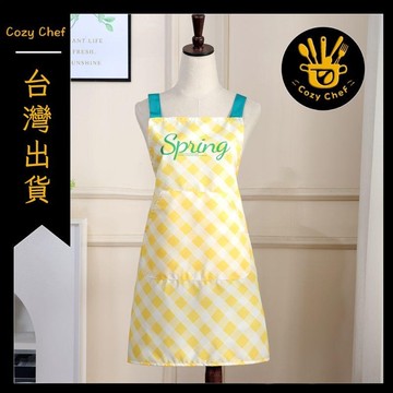 ✨️臺灣出貨✨️暖廚小築✅可開發票防潑水圍裙成人廚房家用防污時尚防油做飯圍腰上班工作服罩衣新款