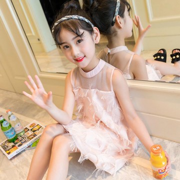 女童衣裙夏新款兒童中大童超洋氣裙子小女孩公主裙潮衣