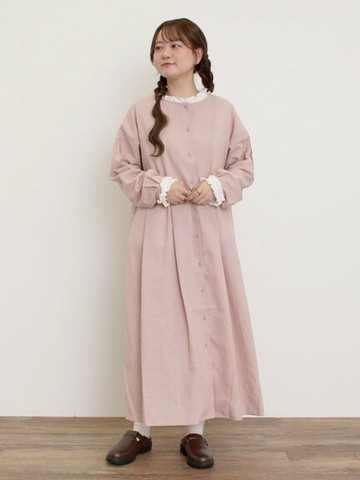 Yubeshi聯名款-2WAY前後兩穿分層感排釦圓領洋裝(0F000537710) - Samansa Mos2