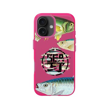 iPhone 16 Clear 粉漾桃 - KID - 魚群海釣