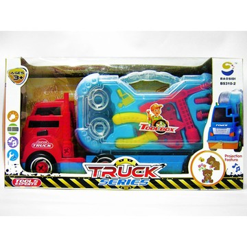 LED聲光音樂 卡車工具車 拆組工具車 拆裝工具車 拆裝車 組裝玩具 早教認知學習 兩色可選