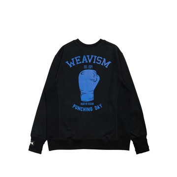 訓練日袖口拼接衛衣-裂隙黑