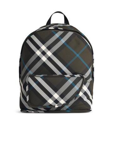 Burberry 'Shield' Green Polyamide Backpack