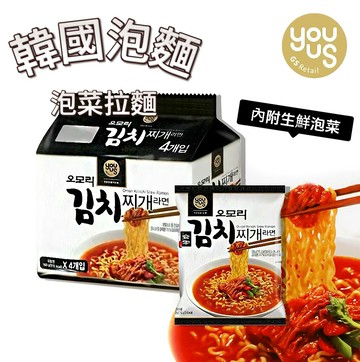 【首爾先生mrseoul】韓國 Youus大森食客 香辣泡菜鍋拉麵 640g(4入包) 2026.02.03