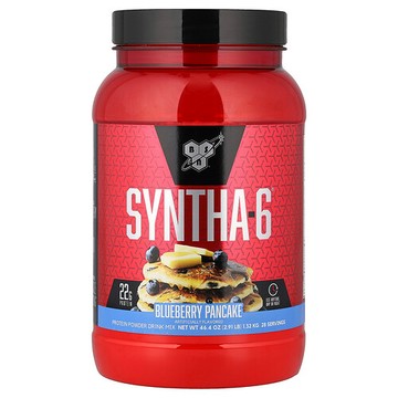 BSN, Syntha-6®，蛋白質粉飲品混合，藍莓煎餅味，2.91 磅（1.32 千克）