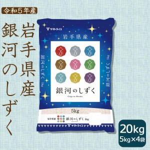 お米 米 岩手県産 銀河のしずく 20kg (5kg×4袋) 白米 令和5年産 北海道・沖縄は送料900円