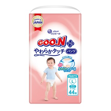 GOO.N 紙尿布境內版柔觸肌系列-褲型L 44片