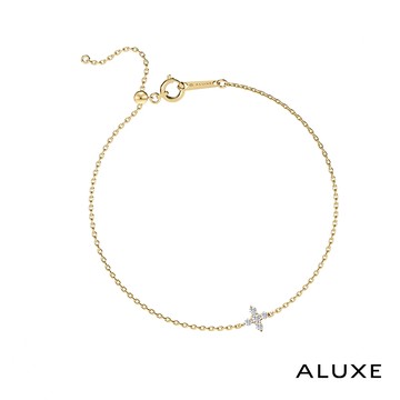 ALUXE 亞立詩 10K 十字鑽石手鍊 BR0202