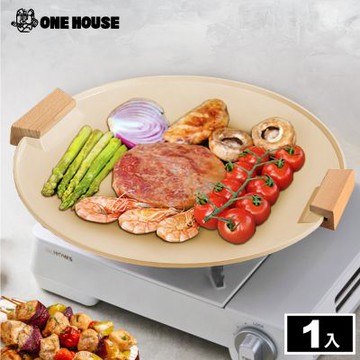 【ONE HOUSE】36CM明洞不沾燒烤盤/5色任選 (燒烤盤/韓式烤盤/露營/烤肉/IH/電磁爐適用)