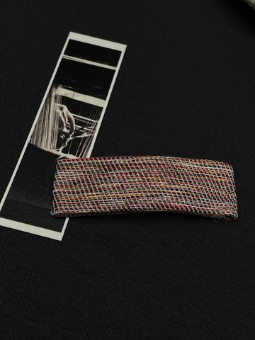 織間 手織蠶絲髮夾