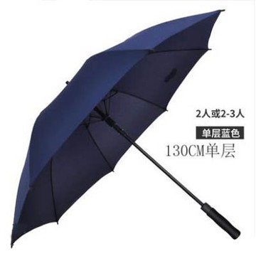 【130cm單層長柄雨傘-2-3人-長100cm-1套/組】玻纖杆男女商務超大防風抗雨半自動傘-7201017