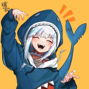 噶嗚古拉HolOive萌娘鯊魚ins港風圓領衛衣男女兒童裝學生長袖衣服