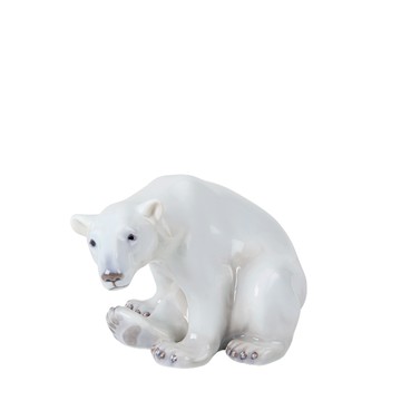 瓷偶 - 北極熊(坐姿)12cm(本系列不提供破損保證)