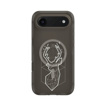 iPhone Air AirX 本質黑 - Animal Silhouette / 動物剪影 - 幾何-北歐系列/白鹿