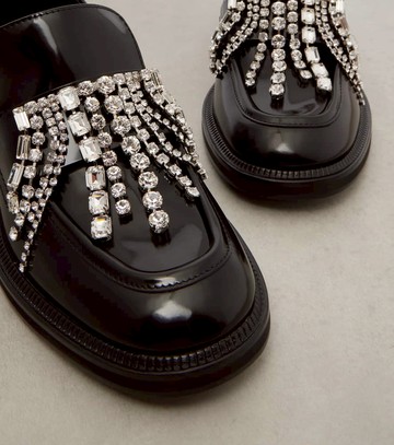 Jimmy Choo Tylor embellished leather loafer pumps