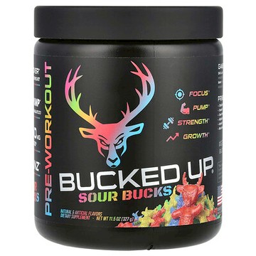 Bucked Up, 鍛鍊前，Sour Bucks，酸味軟糖，11.5 盎司（327 克）
