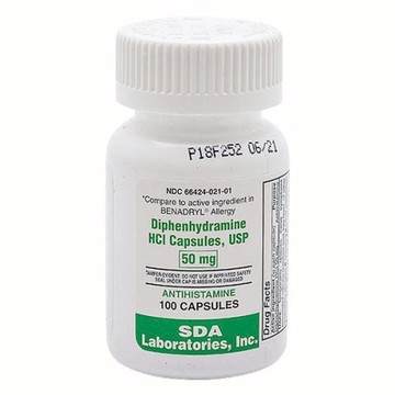 Diphenhydramine HCL 100 Caps by SDA Labs