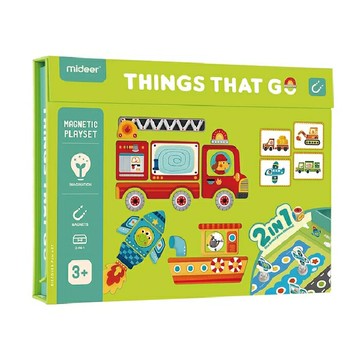 mideer - mideer 二合一遊戲磁鐵書-忙碌交通 MD-1040