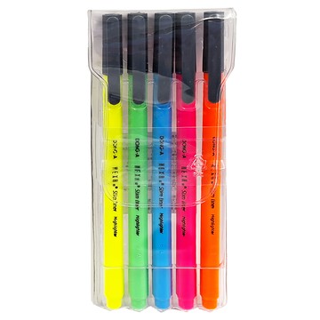 DONG-A HEXA Slim Liner 螢光筆  綜合色  5支
